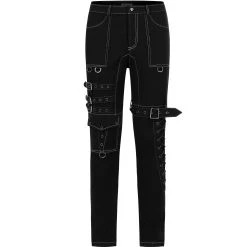 PUNK RAVE Pantalon 'Tierney' Noir Et Blanc 36 PUNK RAVE Pantalon 'Tierney' Noir Et Blanc -ALCHEMY GOTHIC shop pantalon tierney noir et blanc 14