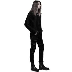 PUNK RAVE Pantalon 'Tierney' Noir Et Blanc 26 PUNK RAVE Pantalon 'Tierney' Noir Et Blanc -ALCHEMY GOTHIC shop pantalon tierney noir et blanc 4