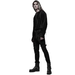 PUNK RAVE Pantalon 'Tierney' Noir Et Blanc 28 PUNK RAVE Pantalon 'Tierney' Noir Et Blanc -ALCHEMY GOTHIC shop pantalon tierney noir et blanc 6