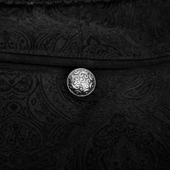 PUNK RAVE Pantalon 'Torero' En Brocart Noir -ALCHEMY GOTHIC shop pantalon torero en brocart noir 16