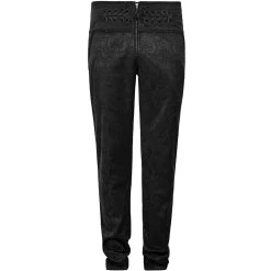 PUNK RAVE Pantalon 'Torero' En Brocart Noir -ALCHEMY GOTHIC shop pantalon torero en brocart noir 7
