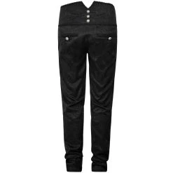 PUNK RAVE Pantalon 'Torero' En Brocart Noir -ALCHEMY GOTHIC shop pantalon torero en brocart noir 8