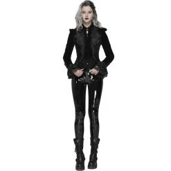 PUNK RAVE Pantalon 'Toxica' En Vinyle Noir -ALCHEMY GOTHIC shop pantalon toxica en vinyle noir 8