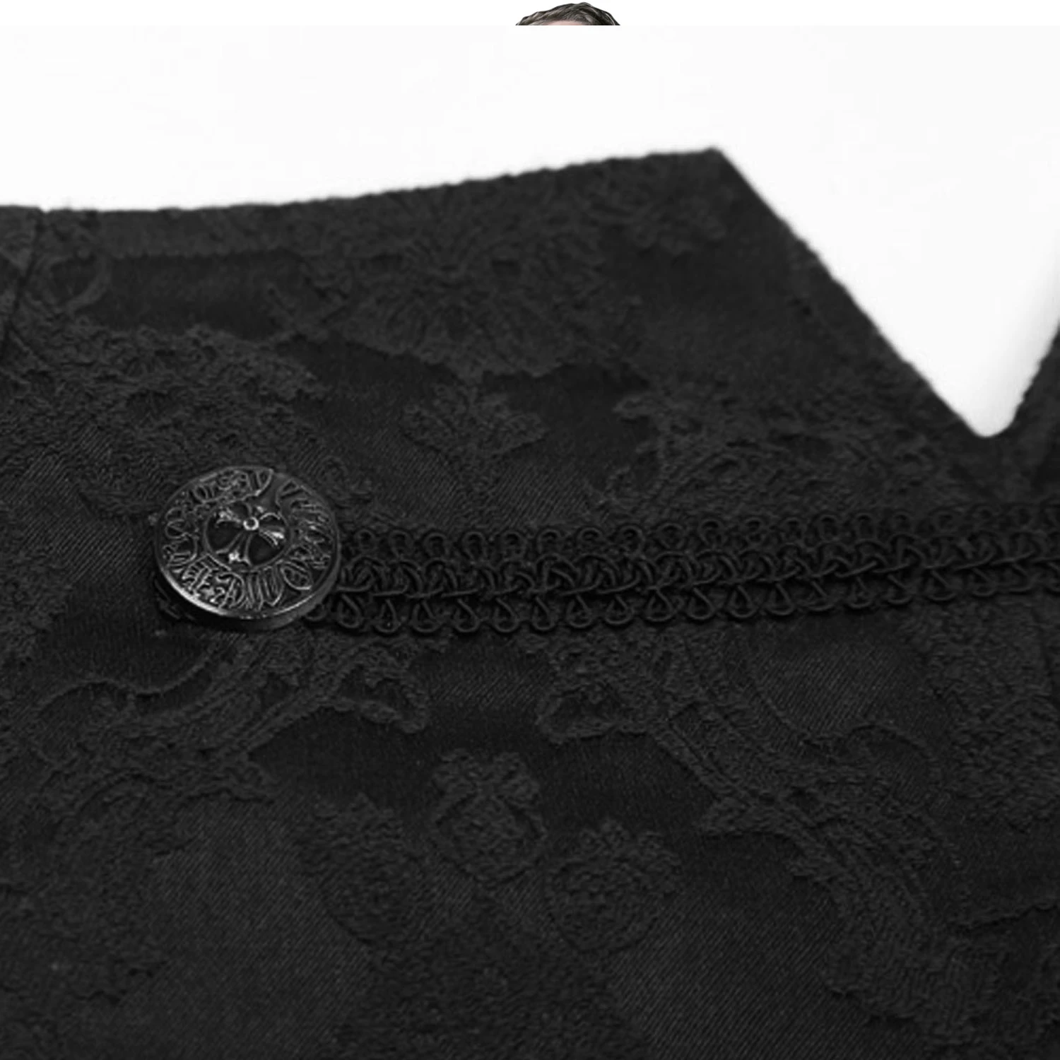 PUNK RAVE Pantalon 'Vampyr' En Brocart Noir 20 PUNK RAVE Pantalon 'Vampyr' En Brocart Noir – Image 18