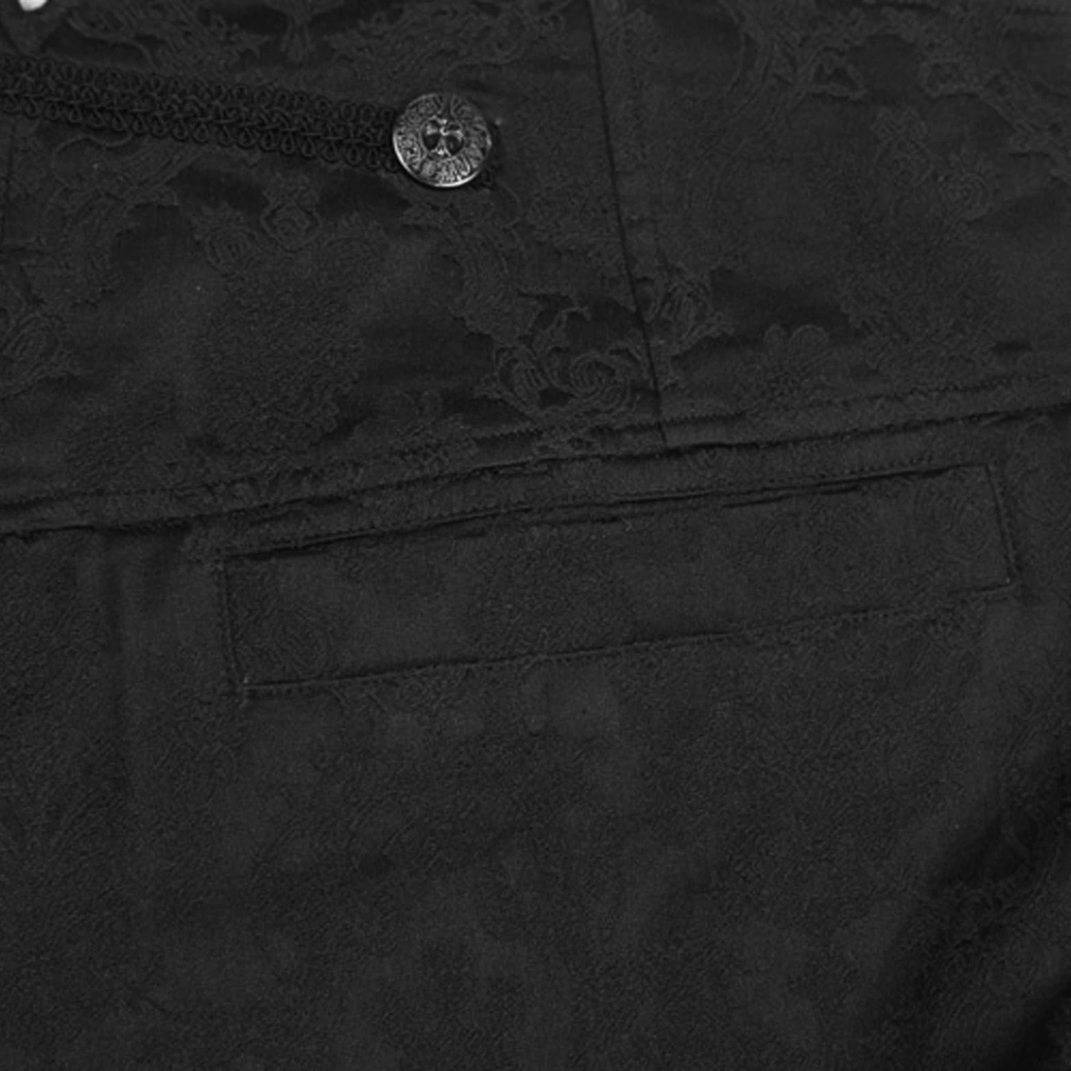 PUNK RAVE Pantalon 'Vampyr' En Brocart Noir 22 PUNK RAVE Pantalon 'Vampyr' En Brocart Noir – Image 20