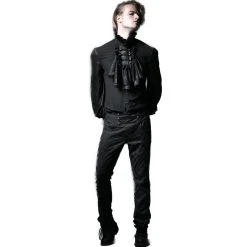 PUNK RAVE Pantalon 'Vampyr' En Brocart Noir 24 PUNK RAVE Pantalon 'Vampyr' En Brocart Noir -ALCHEMY GOTHIC shop pantalon vampyr en brocart noir 2
