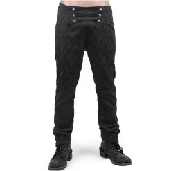 PUNK RAVE Pantalon 'Vampyr' En Brocart Noir