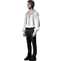 PUNK RAVE Pantalon 'Vampyr' En Brocart Noir 27 PUNK RAVE Pantalon 'Vampyr' En Brocart Noir -ALCHEMY GOTHIC shop pantalon vampyr en brocart noir 5