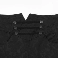 PUNK RAVE Pantalon 'Vampyr' En Brocart Noir 30 PUNK RAVE Pantalon 'Vampyr' En Brocart Noir -ALCHEMY GOTHIC shop pantalon vampyr en brocart noir 8