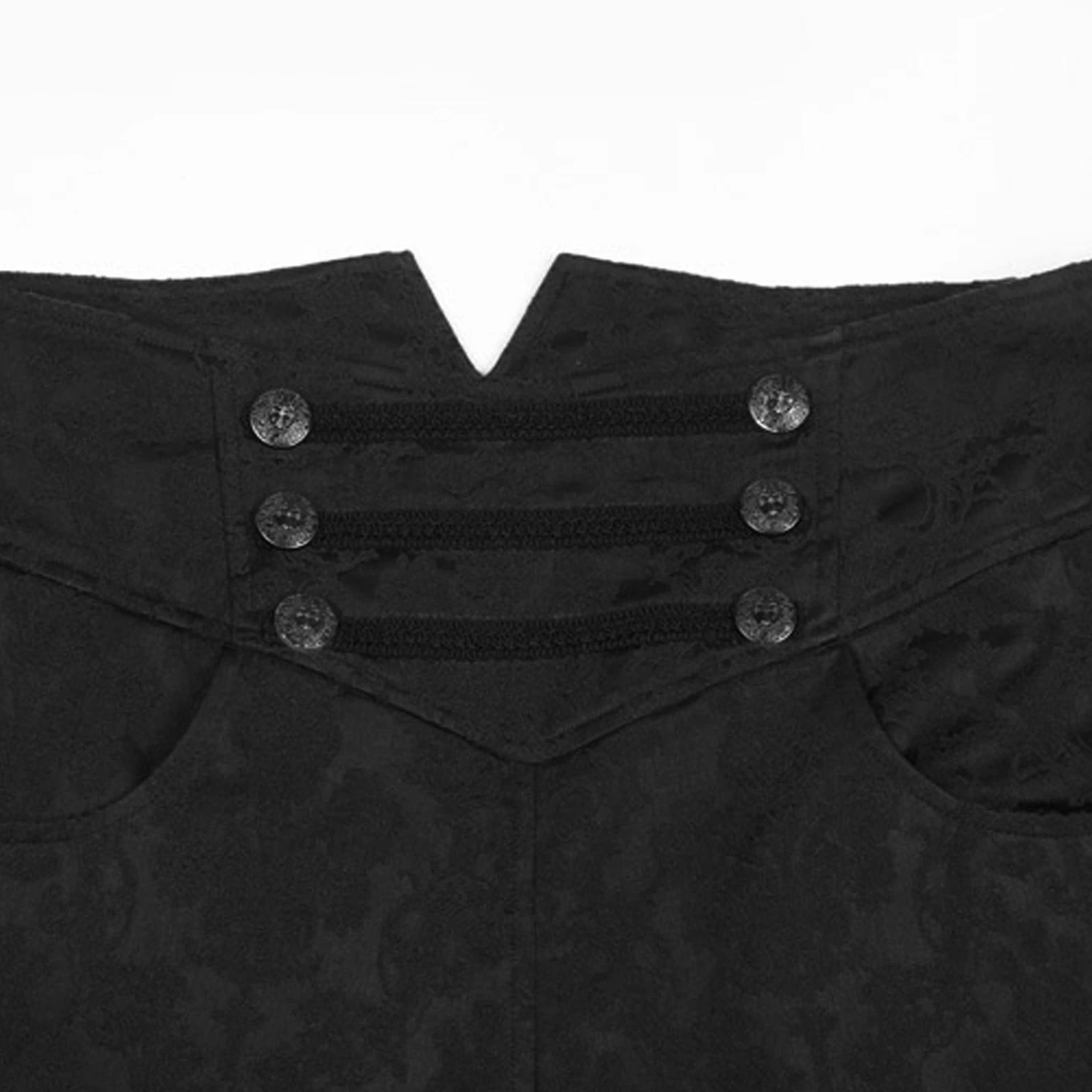 PUNK RAVE Pantalon 'Vampyr' En Brocart Noir 11 PUNK RAVE Pantalon 'Vampyr' En Brocart Noir – Image 9