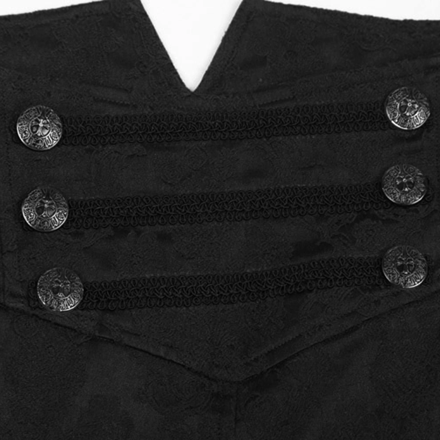 PUNK RAVE Pantalon 'Vampyr' En Brocart Noir 12 PUNK RAVE Pantalon 'Vampyr' En Brocart Noir – Image 10