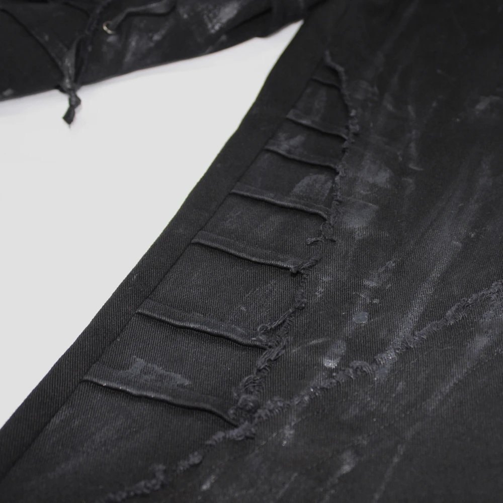 DEVIL FASHION Pantalon 'Wasteland' En Jean Noir 16 DEVIL FASHION Pantalon 'Wasteland' En Jean Noir – Image 14
