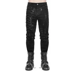 DEVIL FASHION Pantalon 'Wasteland' En Jean Noir
