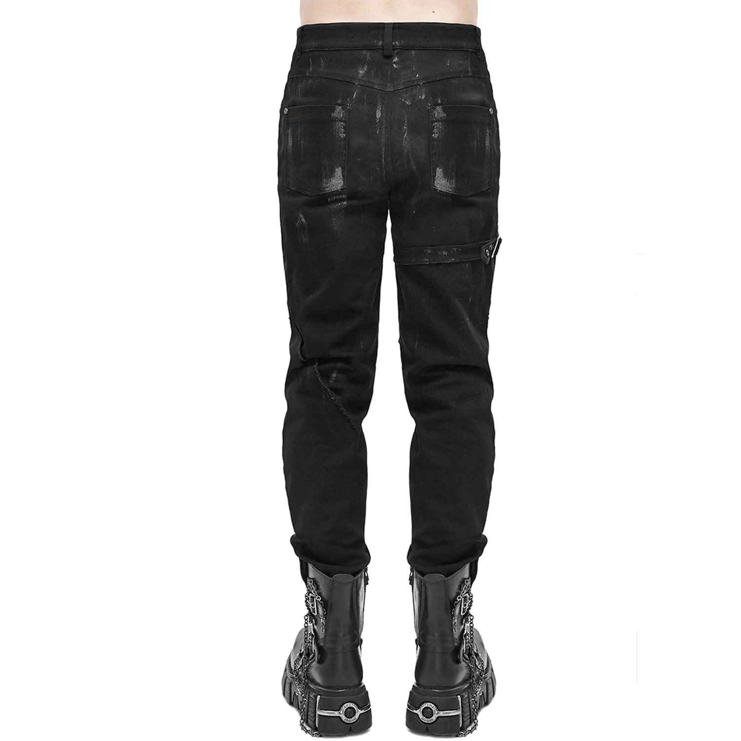 DEVIL FASHION Pantalon 'Wasteland' En Jean Noir 8 DEVIL FASHION Pantalon 'Wasteland' En Jean Noir – Image 6