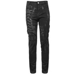 DEVIL FASHION Pantalon 'Wasteland' En Jean Noir 25 DEVIL FASHION Pantalon 'Wasteland' En Jean Noir -ALCHEMY GOTHIC shop pantalon wasteland en jean noir 7