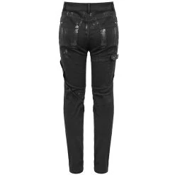 DEVIL FASHION Pantalon 'Wasteland' En Jean Noir 26 DEVIL FASHION Pantalon 'Wasteland' En Jean Noir -ALCHEMY GOTHIC shop pantalon wasteland en jean noir 8