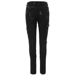 DEVIL FASHION Pantalon 'Wasteland' Noir Pour Femmes 32 DEVIL FASHION Pantalon 'Wasteland' Noir Pour Femmes -ALCHEMY GOTHIC shop pantalon wasteland noir pour femmes 11