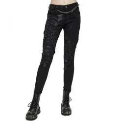 DEVIL FASHION Pantalon 'Wasteland' Noir Pour Femmes 25 DEVIL FASHION Pantalon 'Wasteland' Noir Pour Femmes -ALCHEMY GOTHIC shop pantalon wasteland noir pour femmes 4