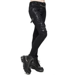 DEVIL FASHION Pantalon 'Wasteland' Noir Pour Femmes 30 DEVIL FASHION Pantalon 'Wasteland' Noir Pour Femmes -ALCHEMY GOTHIC shop pantalon wasteland noir pour femmes 9