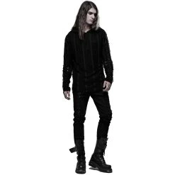 PUNK RAVE Pantalon 'Wolfram' Noir -ALCHEMY GOTHIC shop pantalon wolfram noir 3