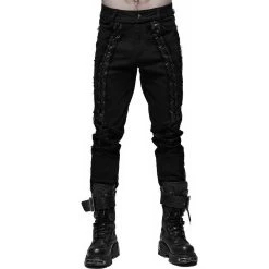 PUNK RAVE Pantalon 'Wolfram' Noir -ALCHEMY GOTHIC shop pantalon wolfram noir 5