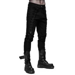 PUNK RAVE Pantalon 'Wolfram' Noir -ALCHEMY GOTHIC shop pantalon wolfram noir 7