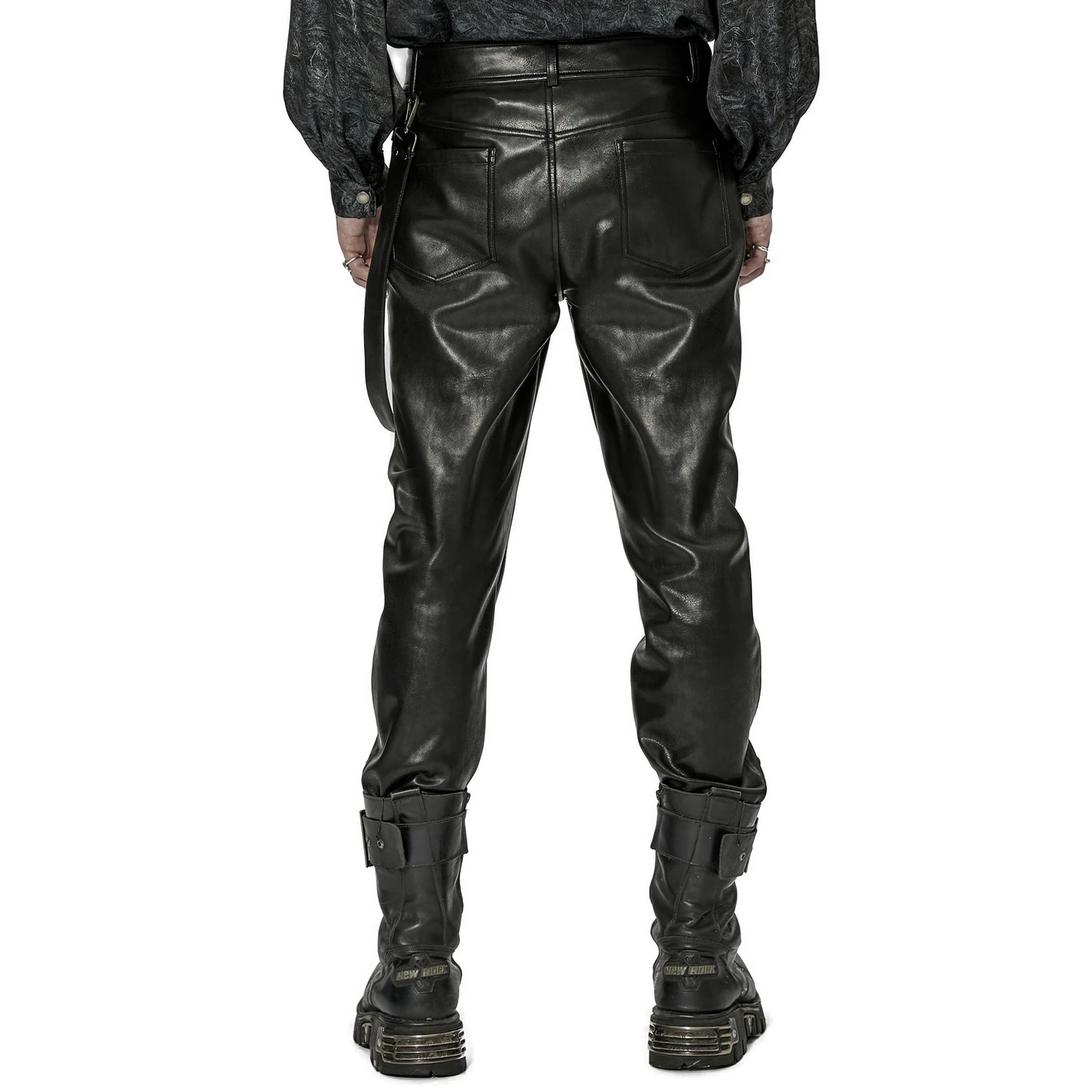 PUNK RAVE Pantalon 'Xanthus' En Simili Cuir Noir 19 PUNK RAVE Pantalon 'Xanthus' En Simili Cuir Noir – Image 17