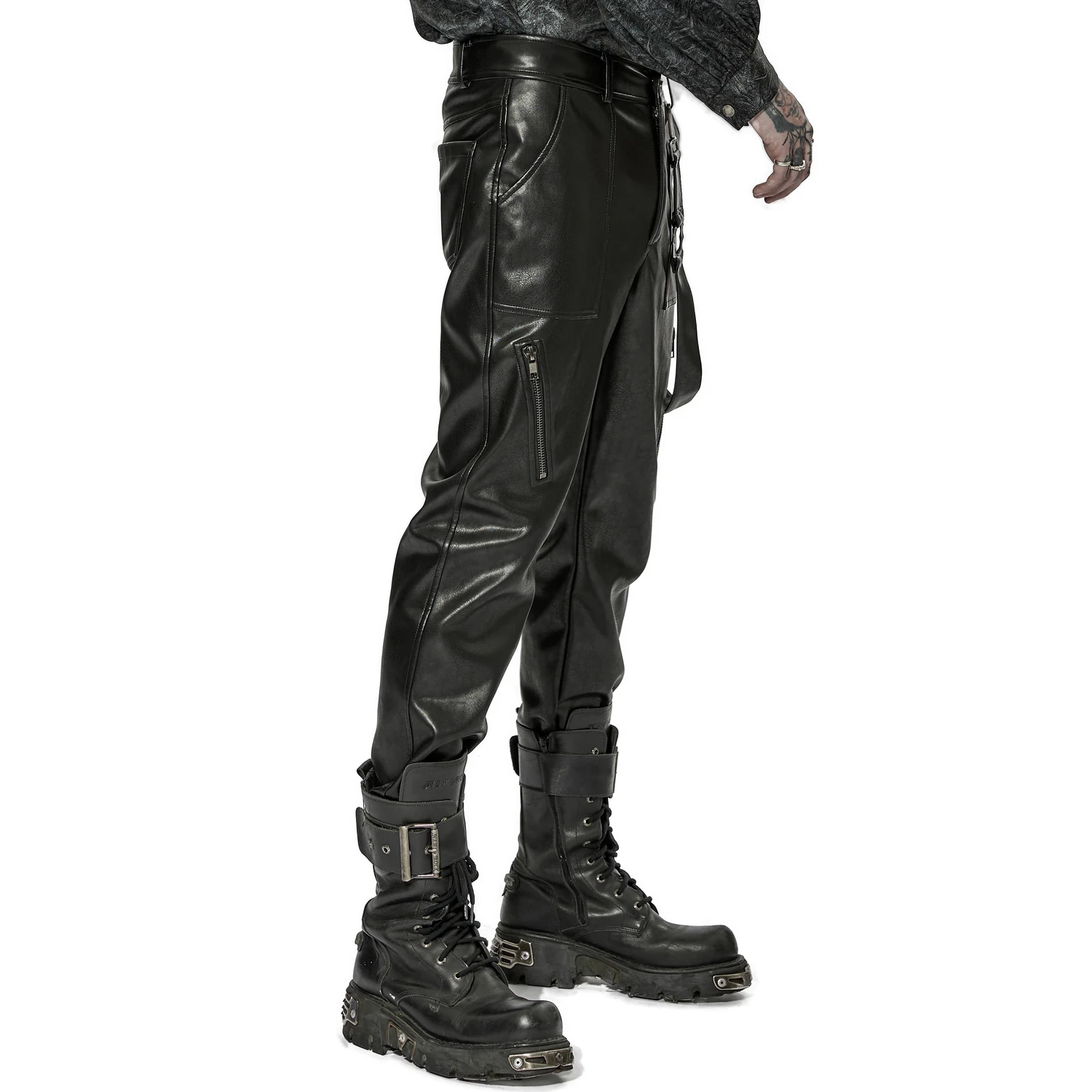 PUNK RAVE Pantalon 'Xanthus' En Simili Cuir Noir 20 PUNK RAVE Pantalon 'Xanthus' En Simili Cuir Noir – Image 18