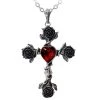 ALCHEMY GOTHIC Pendentif 'Black Rosifix' -ALCHEMY GOTHIC shop pendentif black rosifix