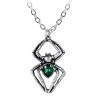 ALCHEMY GOTHIC Pendentif 'Emerald Spiderling' -ALCHEMY GOTHIC shop pendentif emerald spiderling