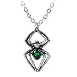 ALCHEMY GOTHIC Pendentif 'Emerald Spiderling'