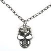 NEW ROCK Pendentif Skull Argenté Avec Chaîne 1 NEW ROCK Pendentif Skull Argenté Avec Chaîne -ALCHEMY GOTHIC shop pendentif skull argente avec chaine