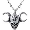 ALCHEMY GOTHIC Pendentif 'Truinity Skull' 2 ALCHEMY GOTHIC Pendentif 'Truinity Skull' -ALCHEMY GOTHIC shop pendentif truinity skull
