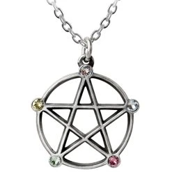 ALCHEMY GOTHIC Pendentif 'Wiccan Elemental Pentacle'