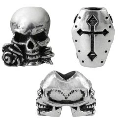 ALCHEMY GOTHIC Perles 'Funereal' Barbe & Cheveux