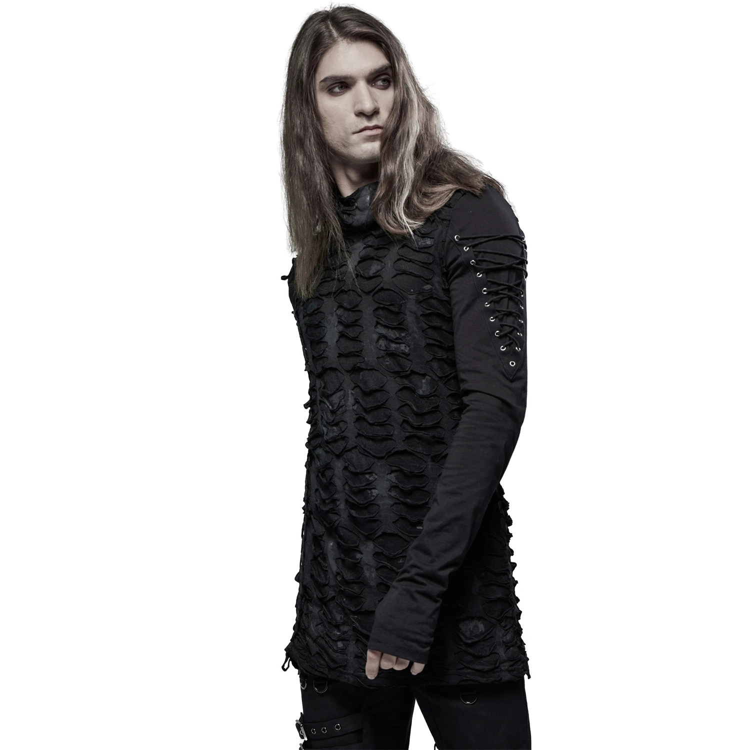 PUNK RAVE Polo à Capuche Et Manches Longues 'Destruction Unit'... 6 PUNK RAVE Polo à Capuche Et Manches Longues 'Destruction Unit'... – Image 4