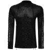 PUNK RAVE Polo à Manches Longues 'Romantic Goth' Noir 1 PUNK RAVE Polo à Manches Longues 'Romantic Goth' Noir -ALCHEMY GOTHIC shop polo a manches longues romantic goth noir