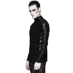 PUNK RAVE Polo à Manches Longues 'Romantic Goth' Noir -ALCHEMY GOTHIC shop polo a manches longues romantic goth noir 3