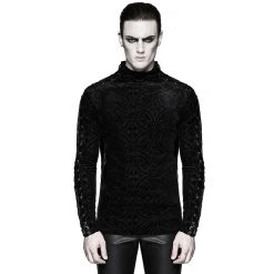 PUNK RAVE Polo à Manches Longues 'Romantic Goth' Noir -ALCHEMY GOTHIC shop polo a manches longues romantic goth noir 4