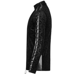 PUNK RAVE Polo à Manches Longues 'Romantic Goth' Noir -ALCHEMY GOTHIC shop polo a manches longues romantic goth noir 8
