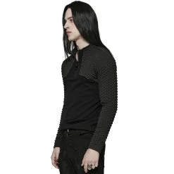 PUNK RAVE Polo 'Gesimund' Noir -ALCHEMY GOTHIC shop polo gesimund noir 3