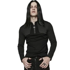 PUNK RAVE Polo 'Gesimund' Noir -ALCHEMY GOTHIC shop polo gesimund noir 4