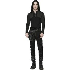 PUNK RAVE Polo 'Gesimund' Noir -ALCHEMY GOTHIC shop polo gesimund noir 7