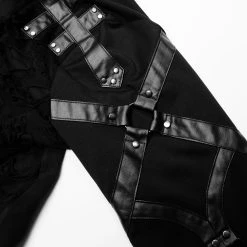 PUNK RAVE Polo Manches Longues 'Astaroth' Noir -ALCHEMY GOTHIC shop polo manches longues astaroth noir 16