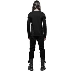 PUNK RAVE Polo Manches Longues 'Astaroth' Noir -ALCHEMY GOTHIC shop polo manches longues astaroth noir 8