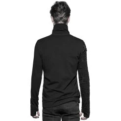 PUNK RAVE Polo Manches Longues 'Black Plague' Noir -ALCHEMY GOTHIC shop polo manches longues black plague noir 2