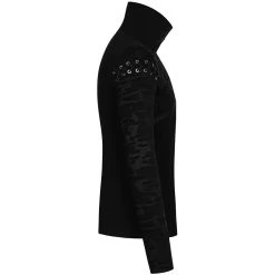 PUNK RAVE Polo Manches Longues 'Black Plague' Noir -ALCHEMY GOTHIC shop polo manches longues black plague noir 7