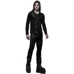 PUNK RAVE Polo Manches Longues 'Dark Devil' Noir 22 PUNK RAVE Polo Manches Longues 'Dark Devil' Noir -ALCHEMY GOTHIC shop polo manches longues dark devil noir 5