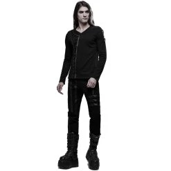 PUNK RAVE Polo Manches Longues 'Dark Devil' Noir 23 PUNK RAVE Polo Manches Longues 'Dark Devil' Noir -ALCHEMY GOTHIC shop polo manches longues dark devil noir 6