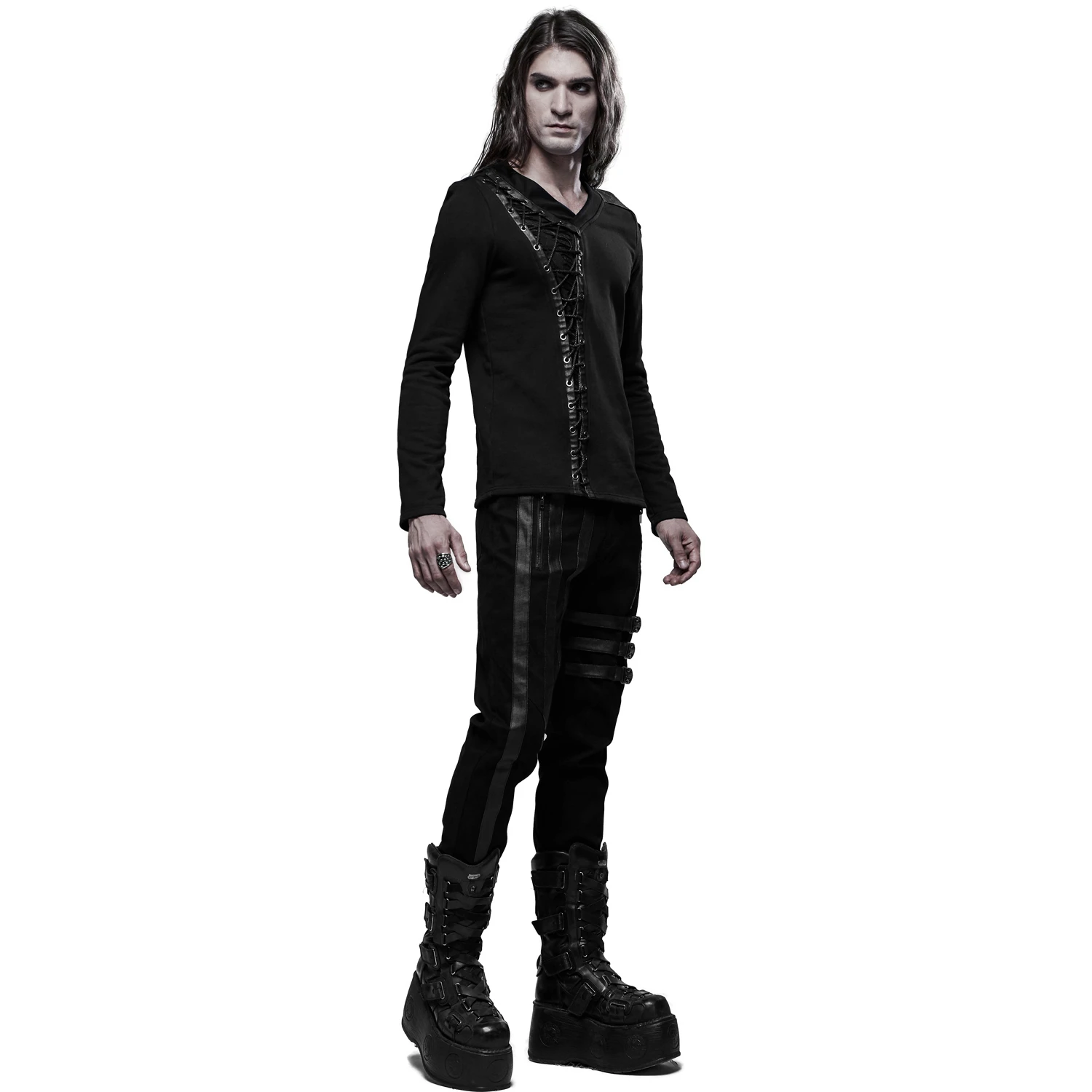 PUNK RAVE Polo Manches Longues 'Dark Devil' Noir 10 PUNK RAVE Polo Manches Longues 'Dark Devil' Noir – Image 8